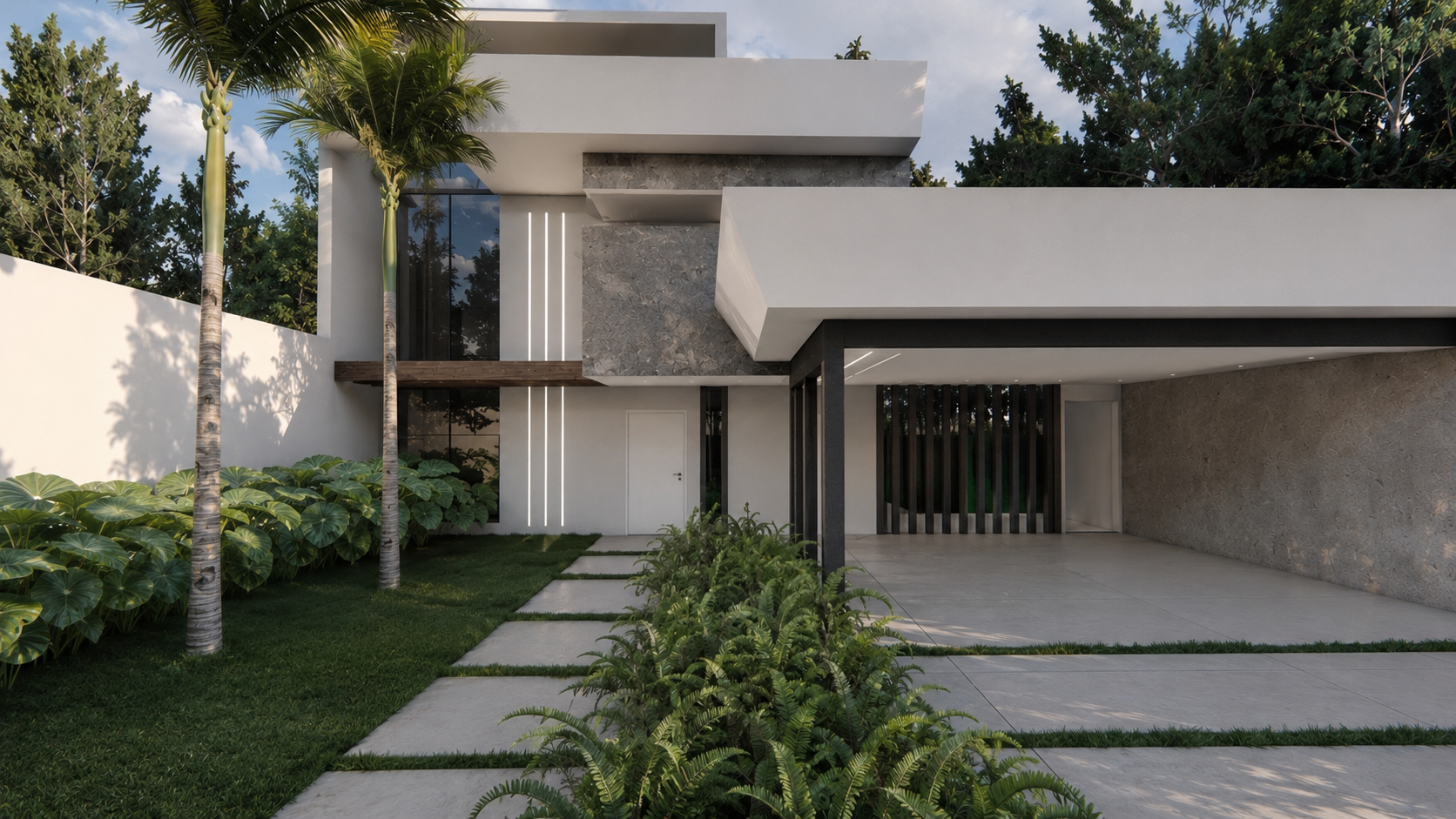 Casa Solarium — residência de 320 m² em Maringá · PR por Micaella Costa Arquitetura